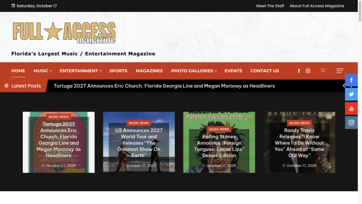 Full Access Magazine website preview